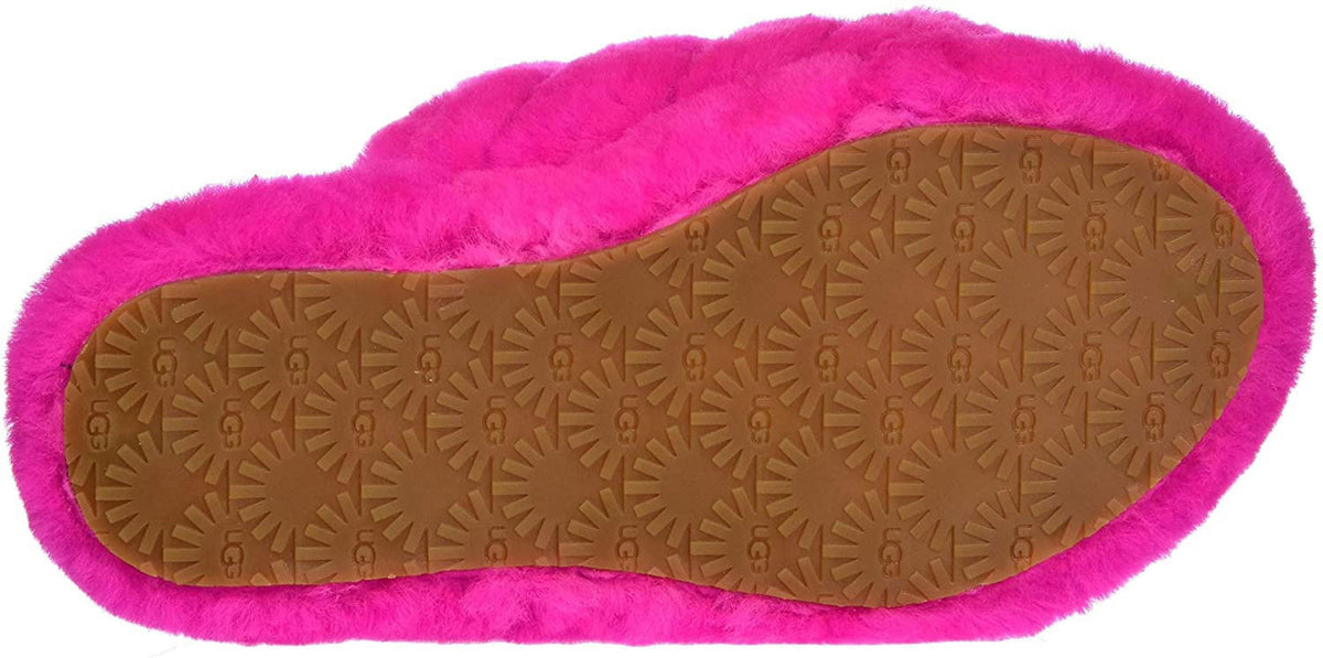UGG Unisex-Child Fluff Yeah Slide Slipper Big Kid 8-12 Years 4 Big Kid Rock Rose