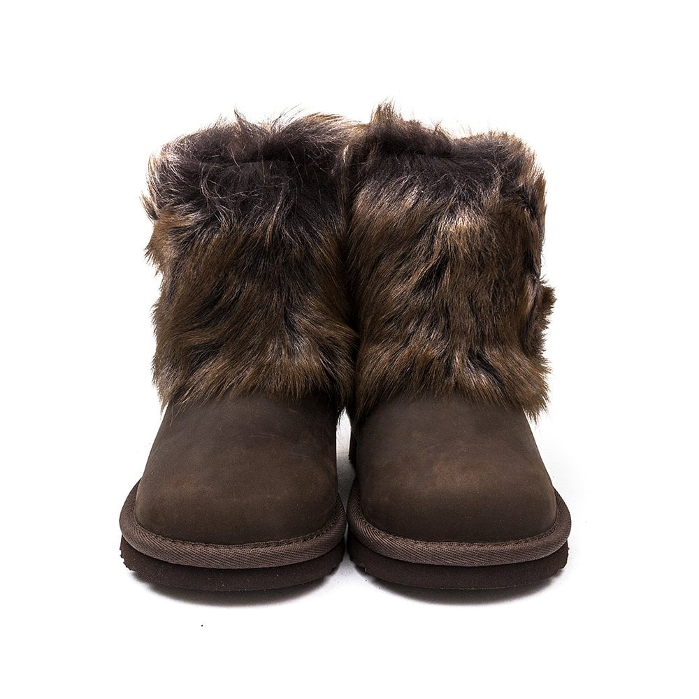 Ugg Kids Ellee Leather Boots Black