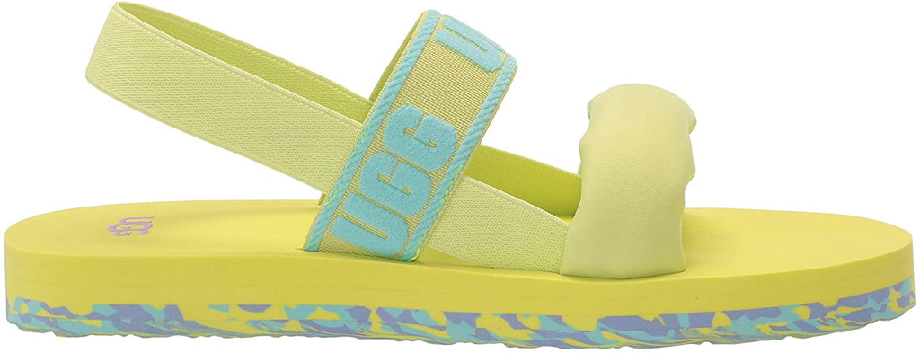 UGG Unisex-Child K Zuma Sling Flat Sandal Big Kid 8-12 Years 5 Big Kid Pollen Paint Swirl