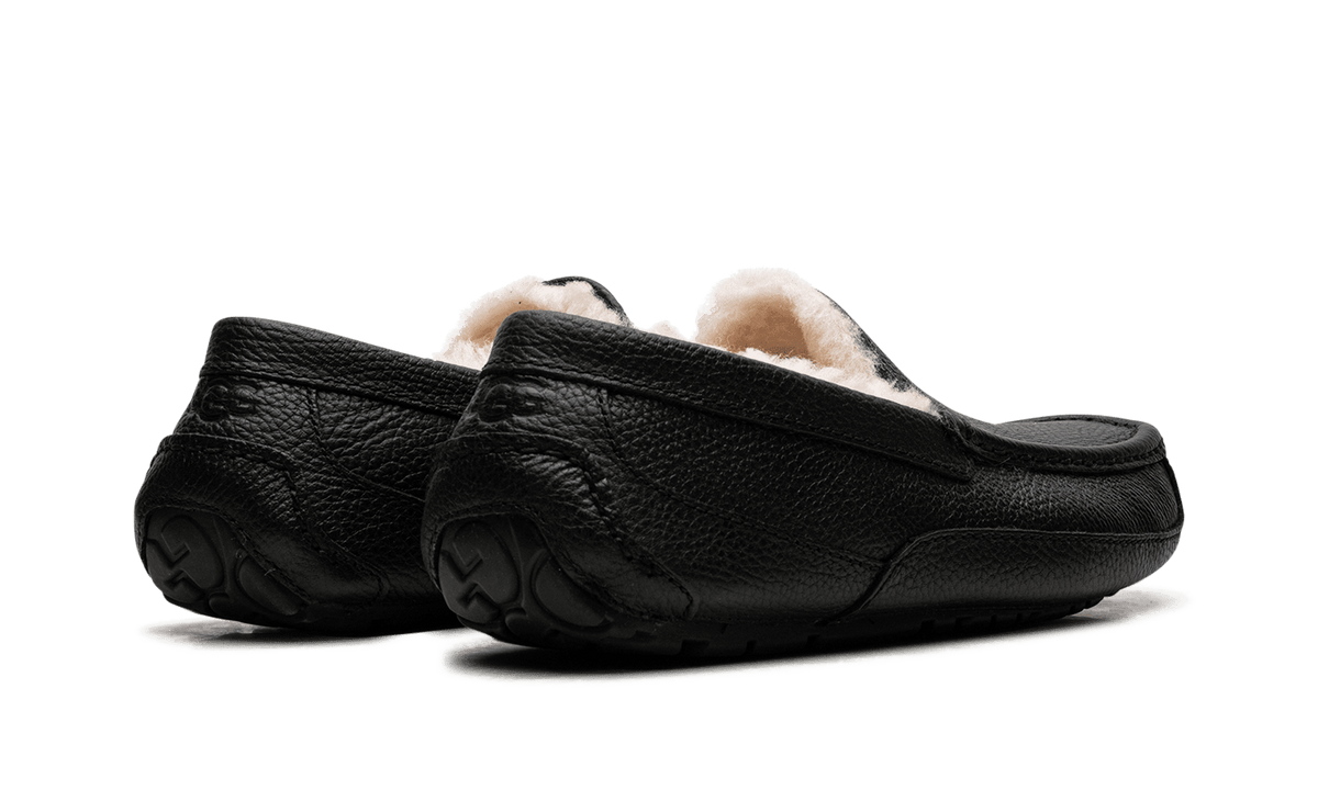 UGG MENS Ascot Leather Slipper "Black" 5379B BLK from Stadium Goods