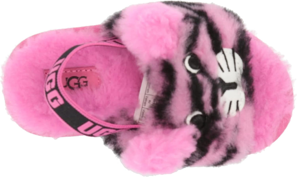 Toddler's UGG Fluff Yeah Slide Tiger Stuffie Carnation (1124940T-CRNT) - 10
