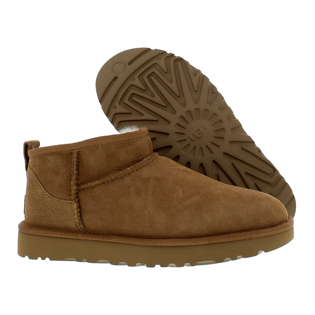 UGG Classic Ultra Mini Boot Suede Womens Shoes Size 10, Color: Chestnut