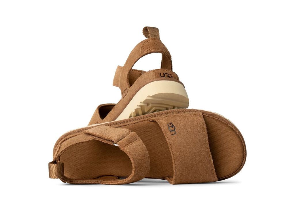 UGG Women's Goldenstar Ultra-Cush Sandal Suede Chestnut - 1136783-CHE