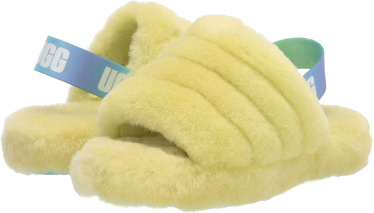 UGG Unisex-Child Fluff Yeah Slide Slipper Toddler 1-4 Years 9 Toddler Pollen Gradient