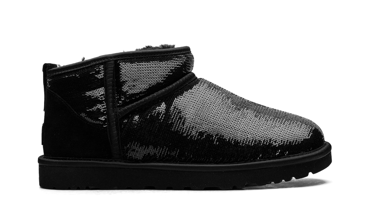 UGG WOMENS Classic Ultra Mini Boot Womens "Mirror Ball Black" 1151616 BLK 1151616 BLK from Stadium Goods