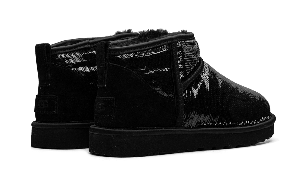 UGG WOMENS Classic Ultra Mini Boot Womens "Mirror Ball Black" 1151616 BLK 1151616 BLK from Stadium Goods