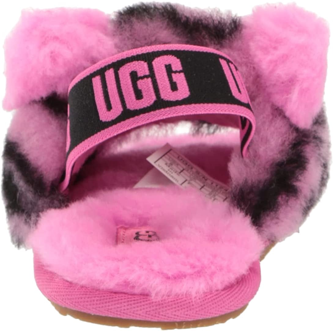 Toddler's UGG Fluff Yeah Slide Tiger Stuffie Carnation (1124940T-CRNT) - 10