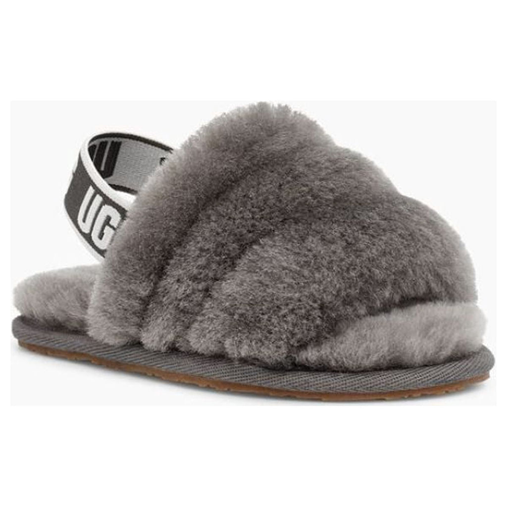 UGG Toddlers' Fluff Yeah Slide in Charcoal, 6 US