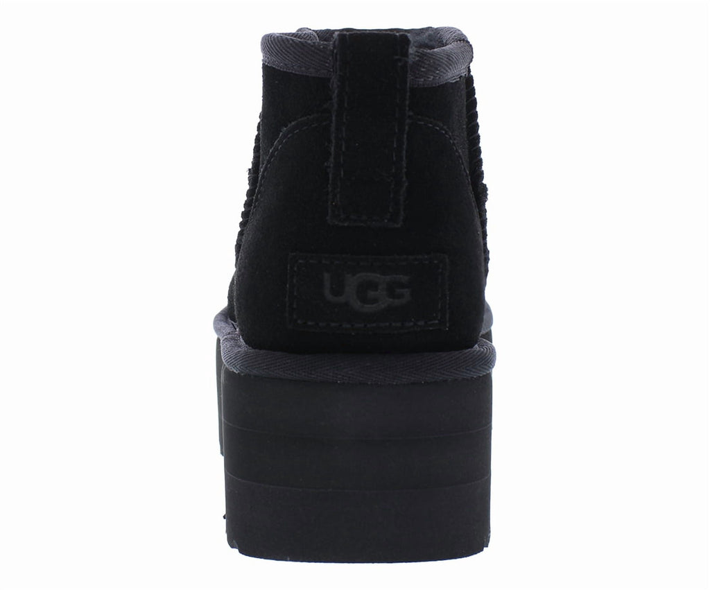 UGG Classic Ultra Mini Platform Boot Suede Womens Shoes Size 11, Color: Black