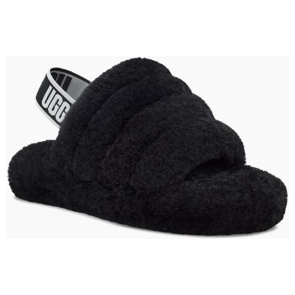 UGG Big Kids' Fluff Yeah Slide in Black, 13 US