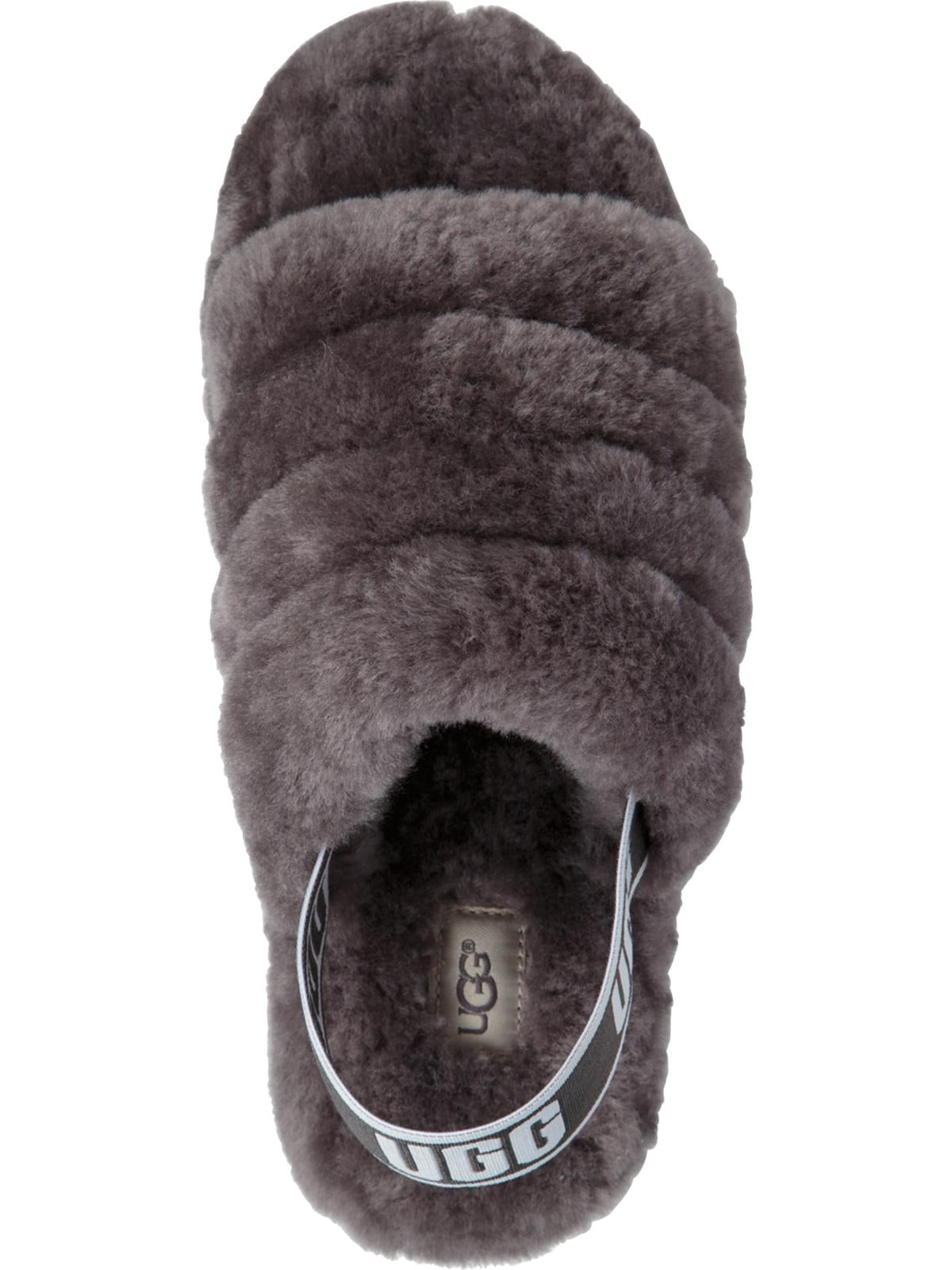 UGG Women's Fluff Yeah Slide in Charcoal, 11 US