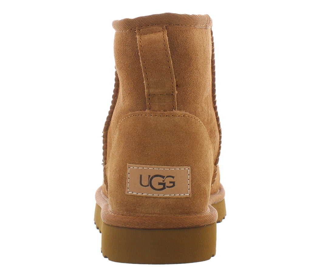 Ugg Women's Classic Mini II Leather Chestnut Ankle-High Suede Boot - 7M