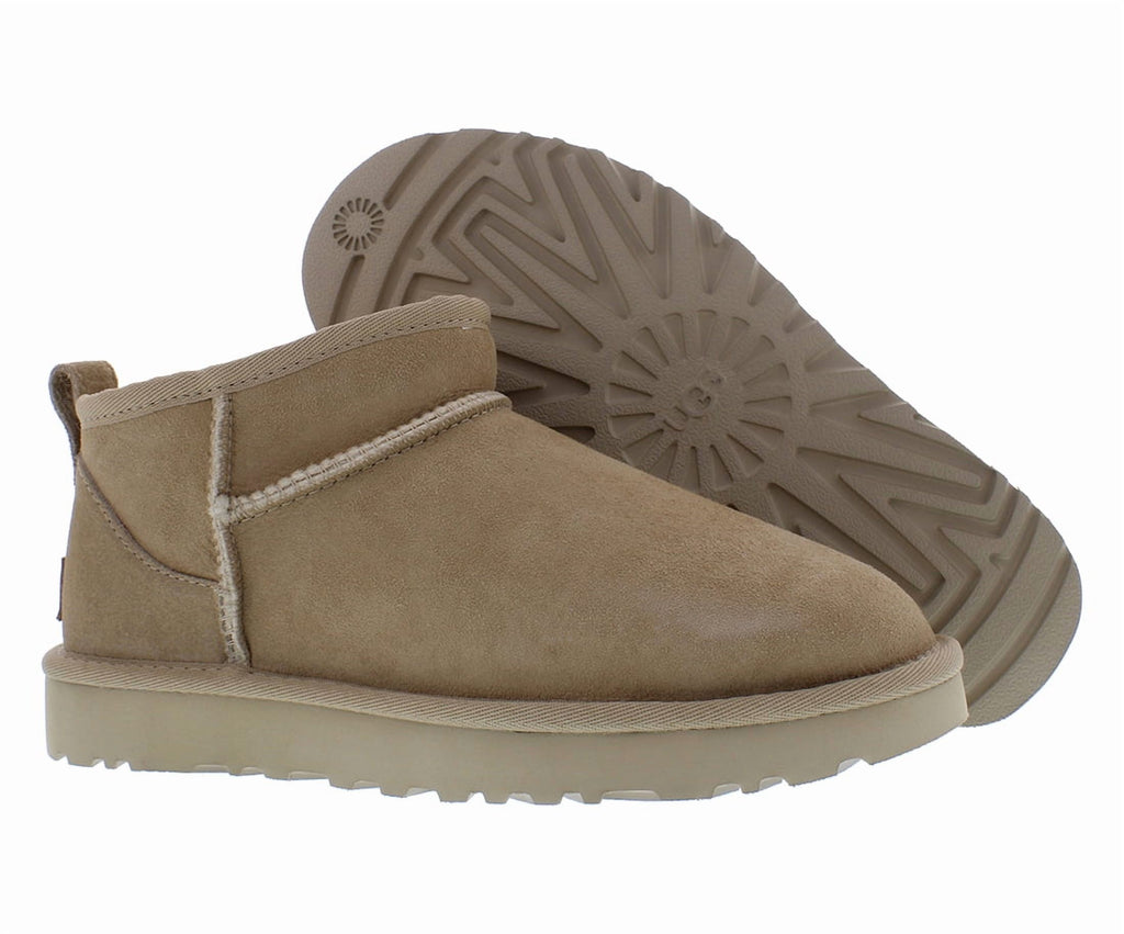 UGG Classic Ultra Mini Boot Womens Shoes Size 10, Color: Sand