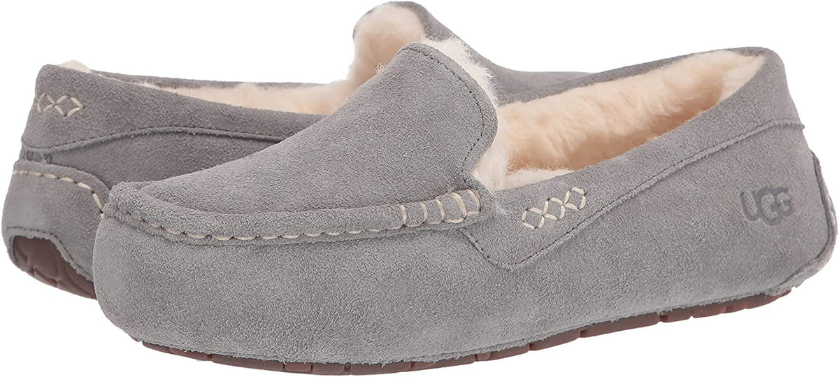 UGG Womens Ansley Slipper 6 Wide Light Grey