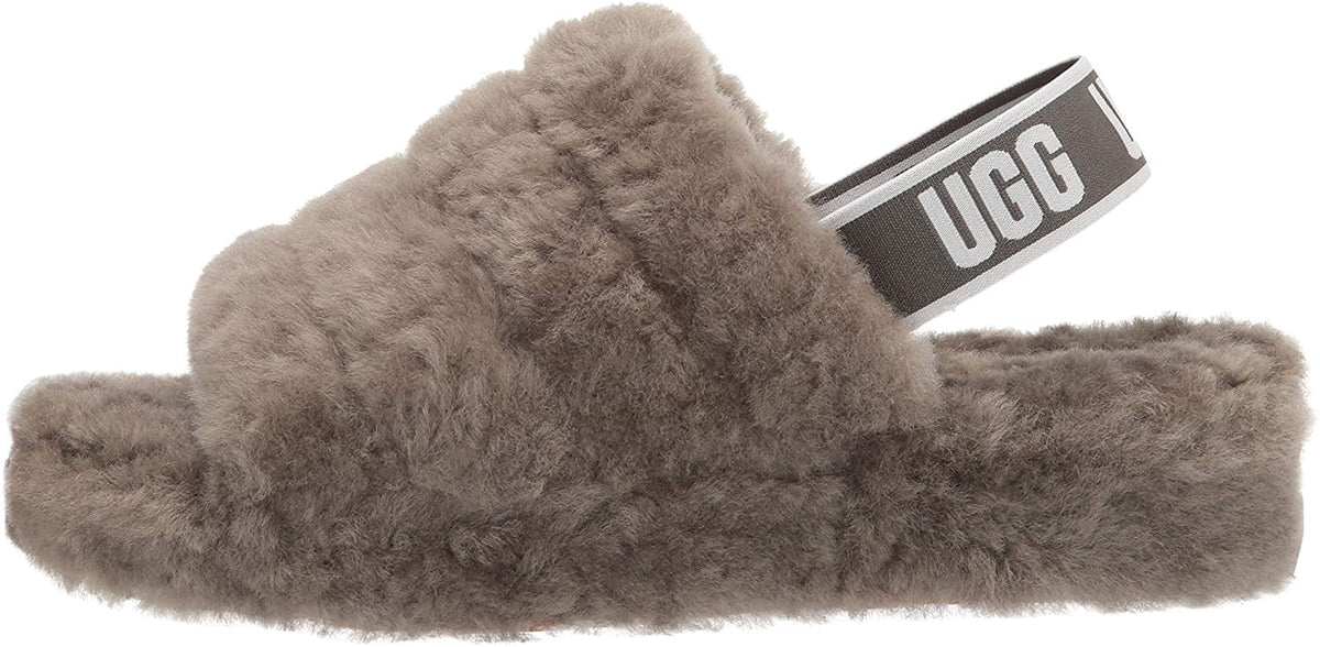 UGG Womens Fluff Yeah Slide Slipper 12 Burnt Olive