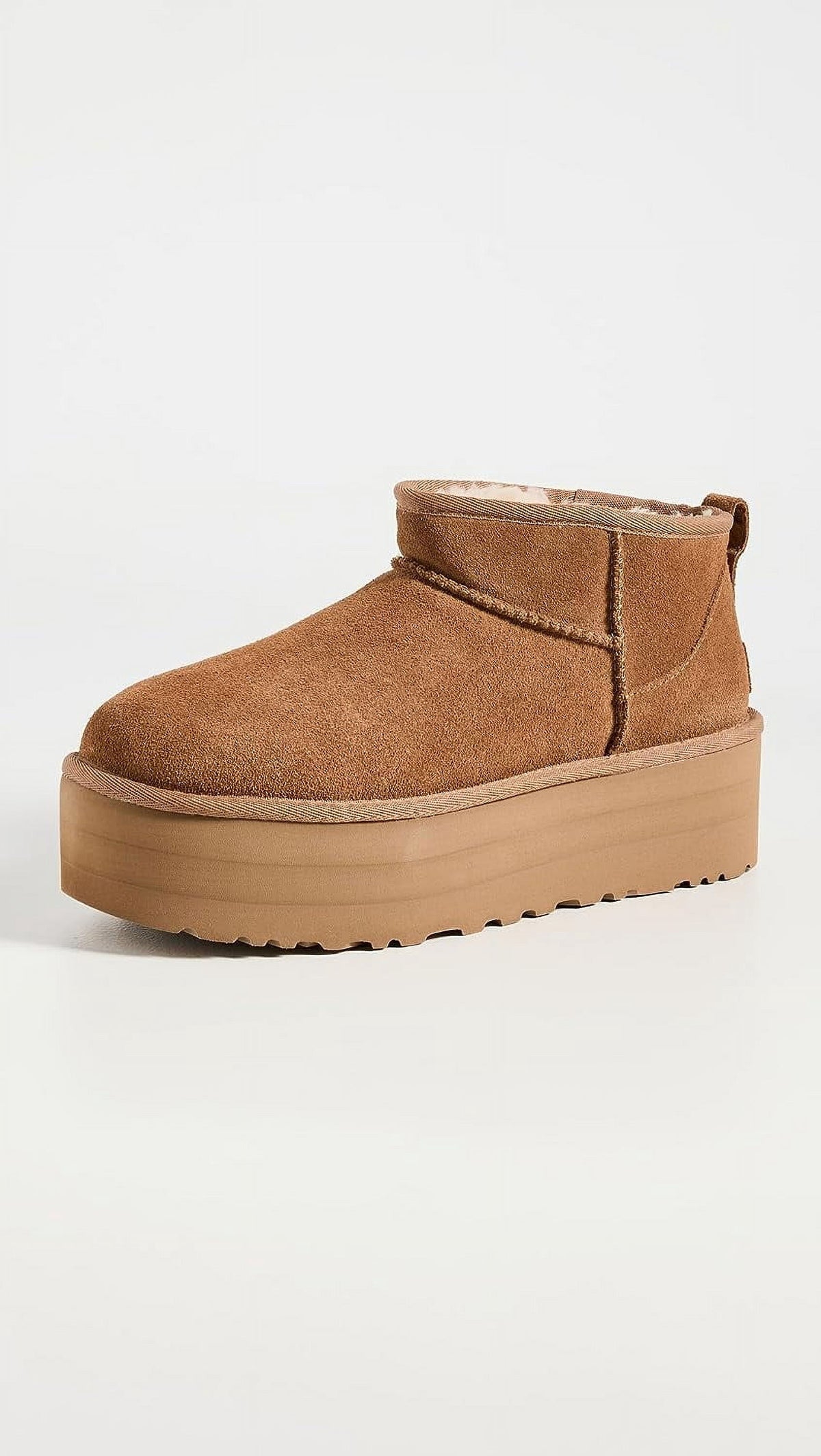 UGG Classic Ultra Mini Platform Boot Suede Womens Shoes Size 11, Color: Black