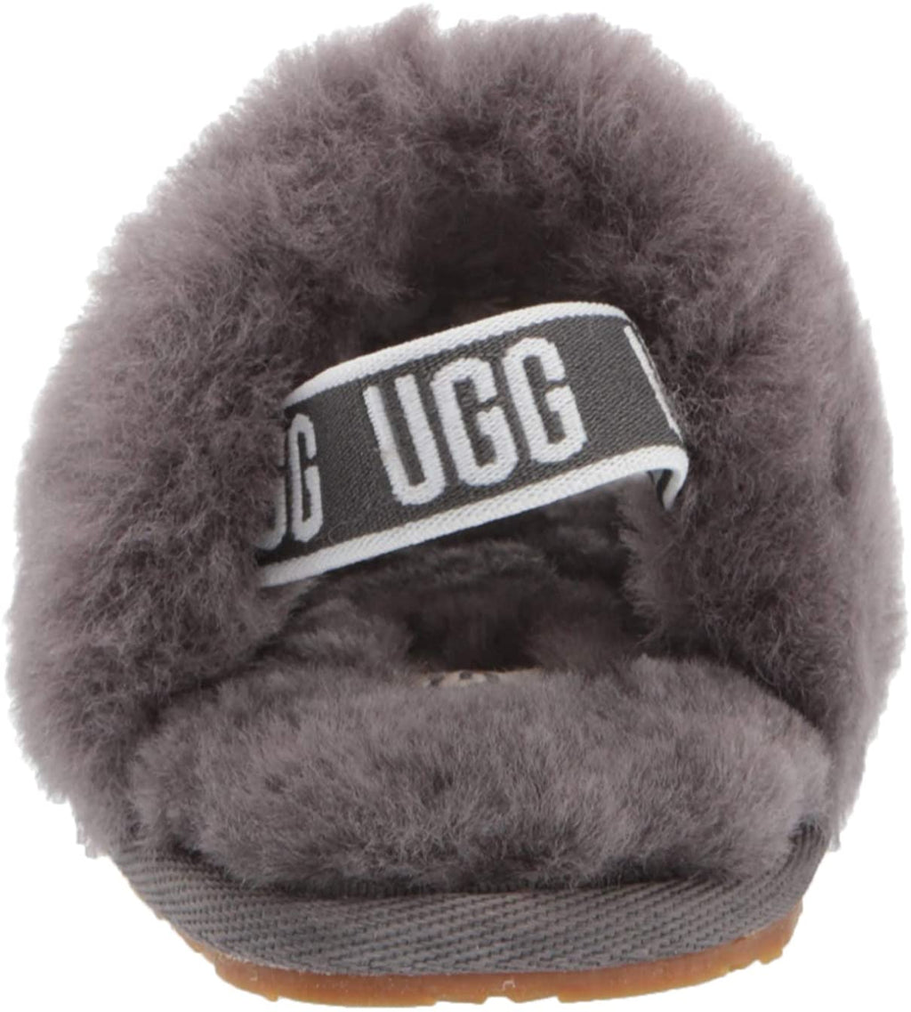 UGG Toddlers' Fluff Yeah Slide in Charcoal, 6 US