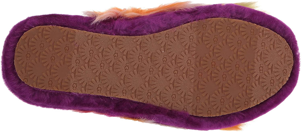 UGG Unisex-Child K Fluff Yeah Slide Tie Dye Slipper Big Kid 8-12 Years 5 Big Kid Berrylicious
