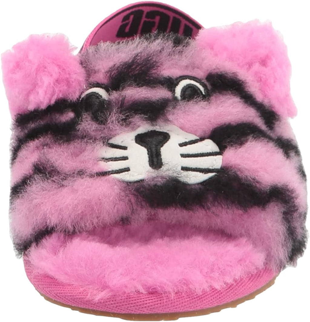 Toddler's UGG Fluff Yeah Slide Tiger Stuffie Carnation (1124940T-CRNT) - 10