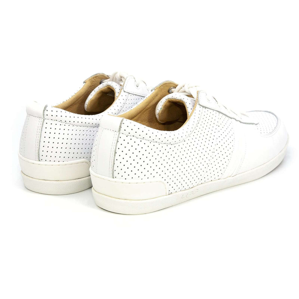 Ugg Men's Brook-Lin Perforated Leather Sneaker, White,9.5 M US