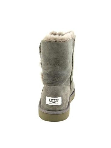 Big Kids Ugg Bailey Button Grey Boot 5991K-GREY