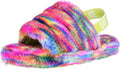 UGG Girls K Fluff Yeah Pixelate Slipper, White, 5 Big Kid
