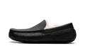 UGG MENS Ascot Leather Slipper "Black" 5379B BLK from Stadium Goods