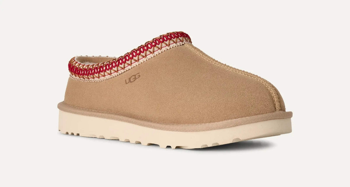 UGG Tasman II 1174470-SDDR Slippers Women's Sand Dark Cherry Suede Slip-On GUG19