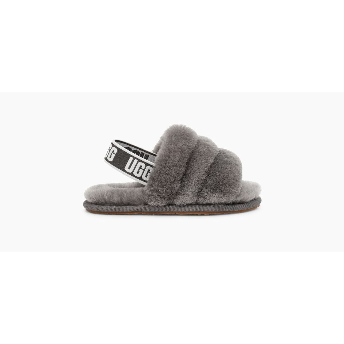 UGG Toddlers' Fluff Yeah Slide in Charcoal, 6 US