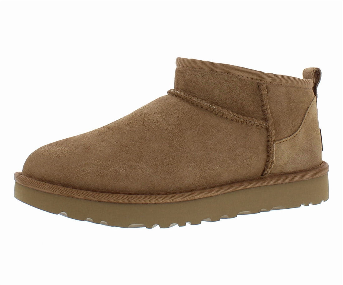 UGG Classic Ultra Mini Boot Suede Womens Shoes Size 10, Color: Chestnut