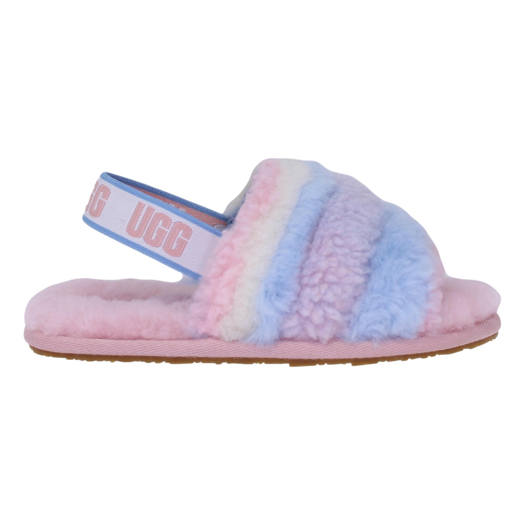 Toddler's UGG Fluff Yeah Slide Cali Collage Pride-Stripes (1120115T-PSTR) - 11