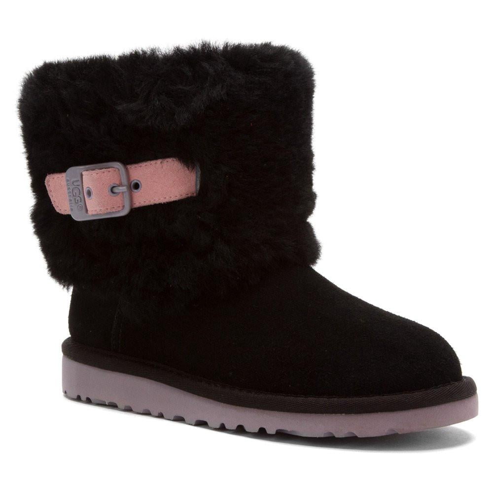 Ugg Kids Ellee Leather Boots Chocolate