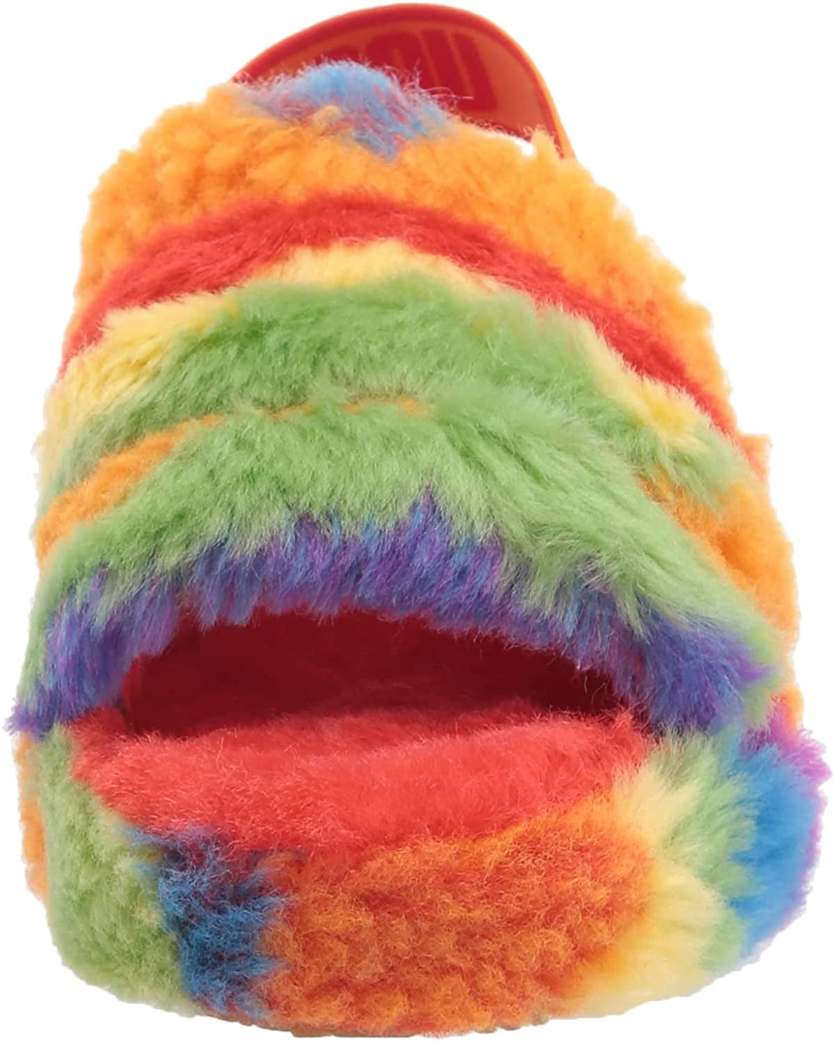 UGG Unisex-Child T Fluff Yeah Slide Cali Collage Slipper Little Kid 4-8 Years 3 Little Kid Rainbow Stripes