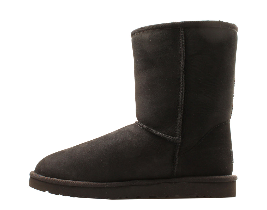 Australia Classic Short Men Round Toe Suede Black Winter Boot