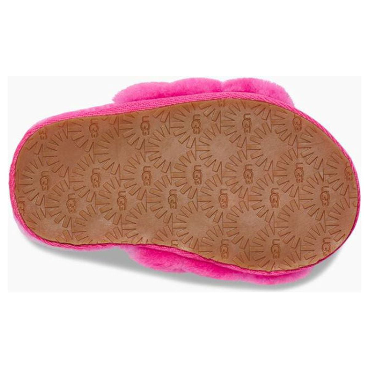 UGG Toddler Girls Pink Sheepskin Fluff Yeah Slides