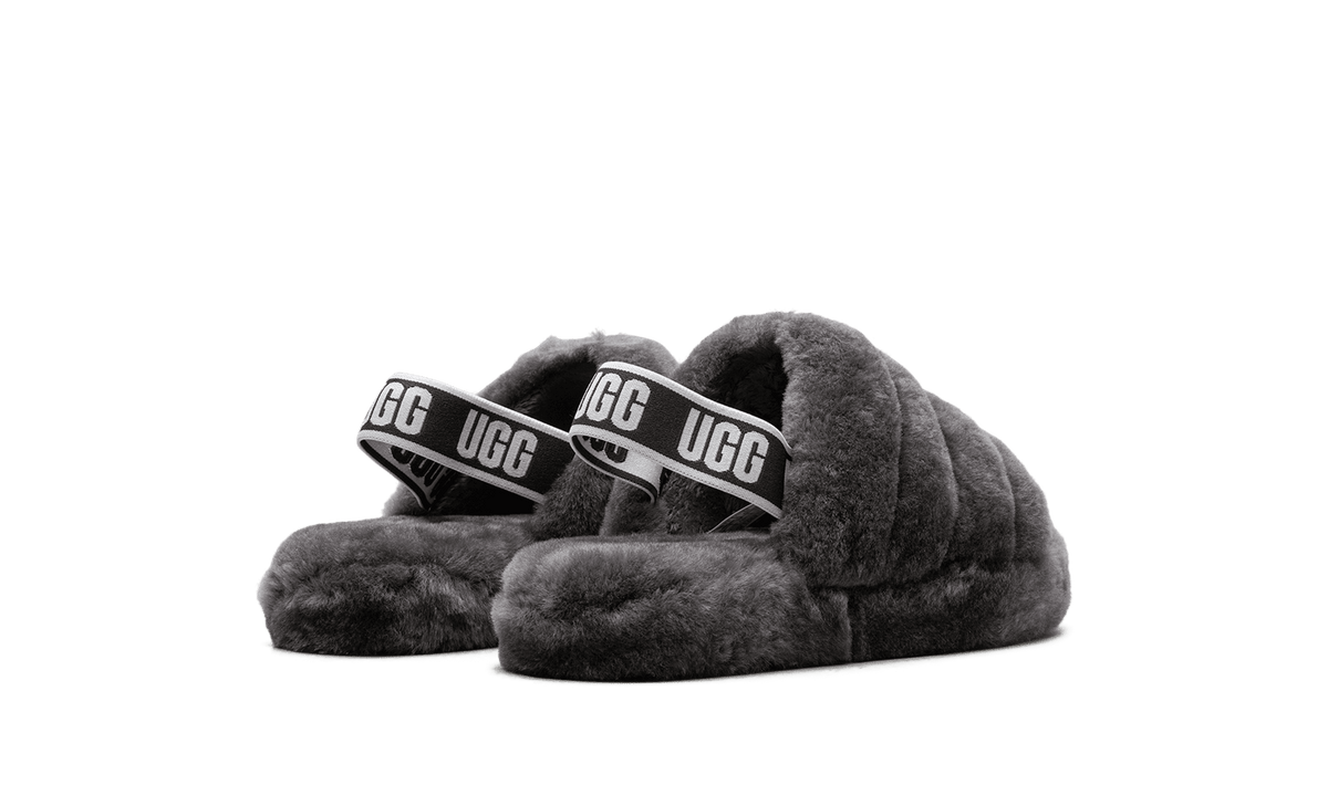 UGG GRADE SCHOOL Fluff Yeah Slide PS "Charcoal" 1098494K CHRC 1098494K CHRC from Stadium Goods
