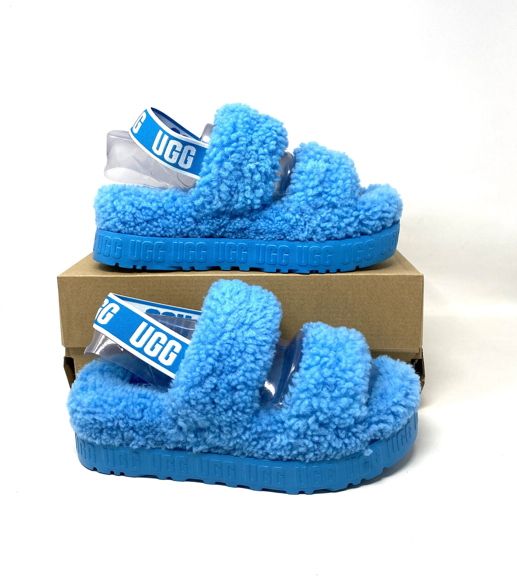 Women's UGG Oh Fluffita Slide Splash Blue (1120876-SPL) - 8