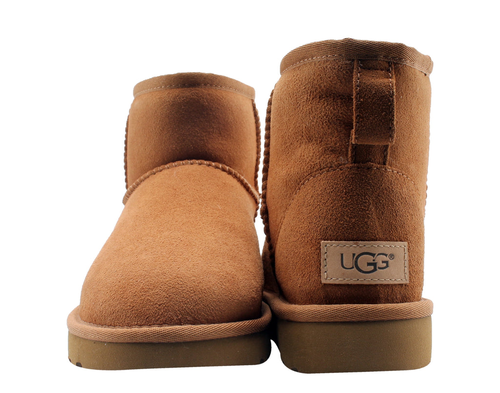 Ugg Women's Classic Mini II Leather Chestnut Ankle-High Suede Boot - 7M