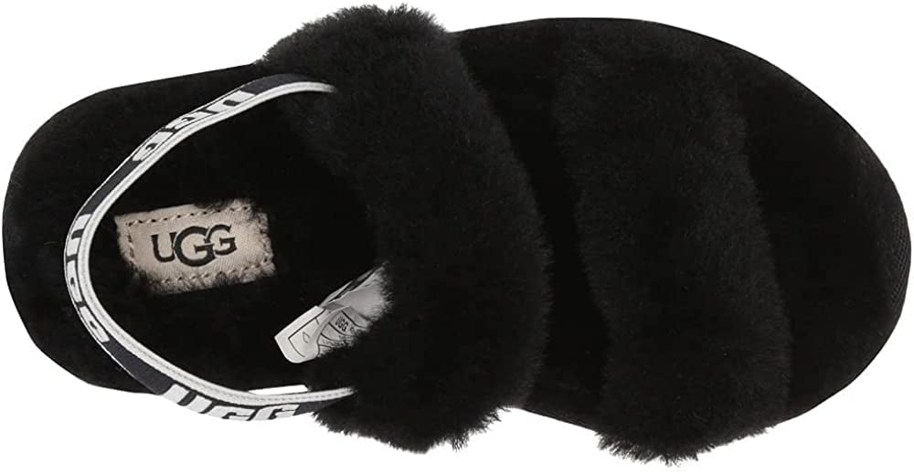 Big Kid's and Little Kid's UGG Oh Yeah Slide Black (1115752K-BLK) - 1
