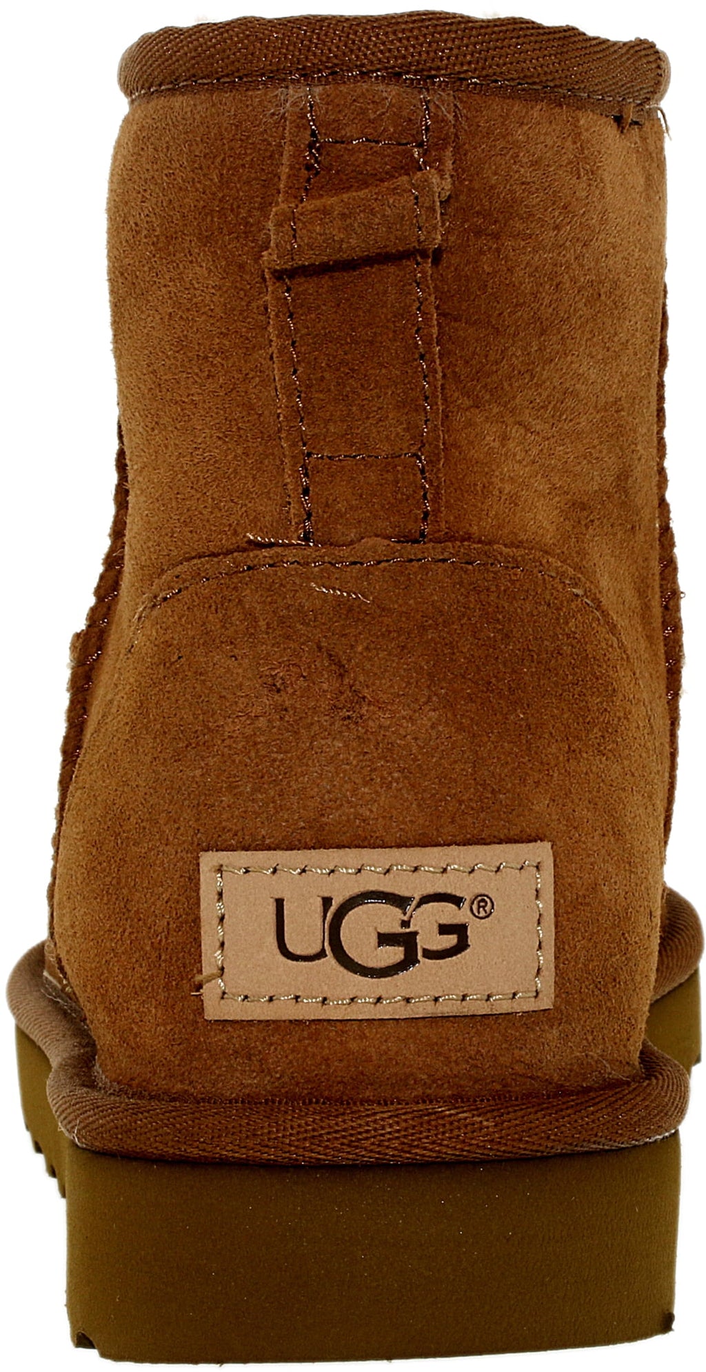 Ugg Women's Classic Mini II Leather Chestnut Ankle-High Suede Boot - 7M