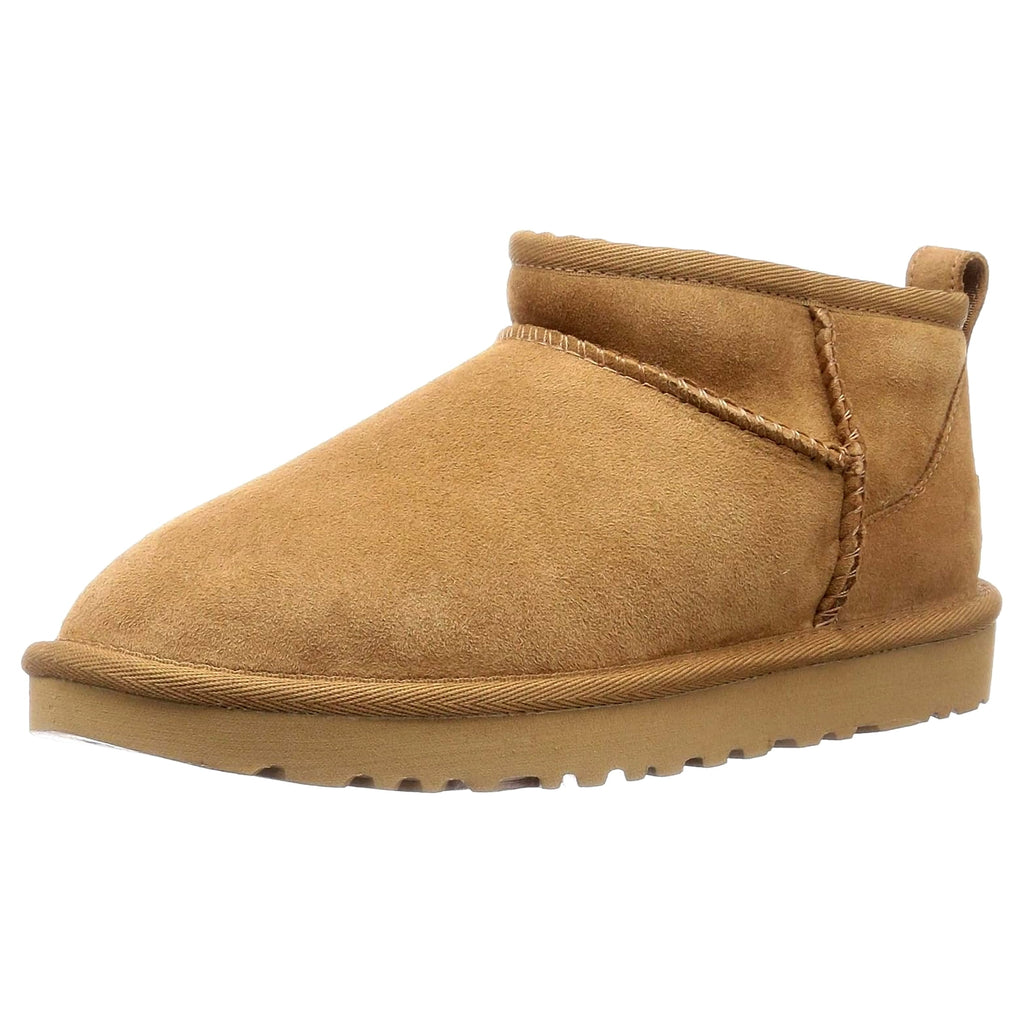 UGG Classic Ultra Mini Boot Suede Womens Shoes Size 10, Color: Chestnut