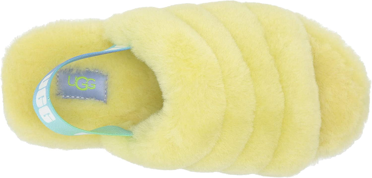 UGG Unisex-Child Fluff Yeah Slide Slipper Toddler 1-4 Years 9 Toddler Pollen Gradient