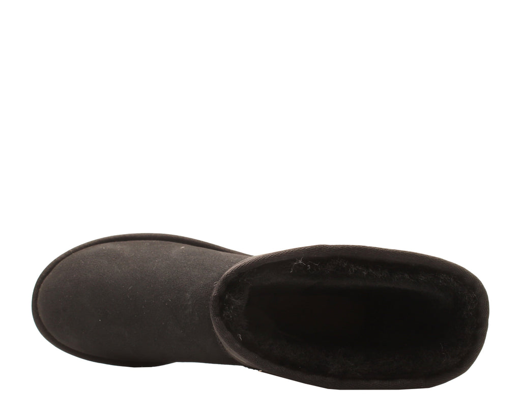 Australia Classic Short Men Round Toe Suede Black Winter Boot