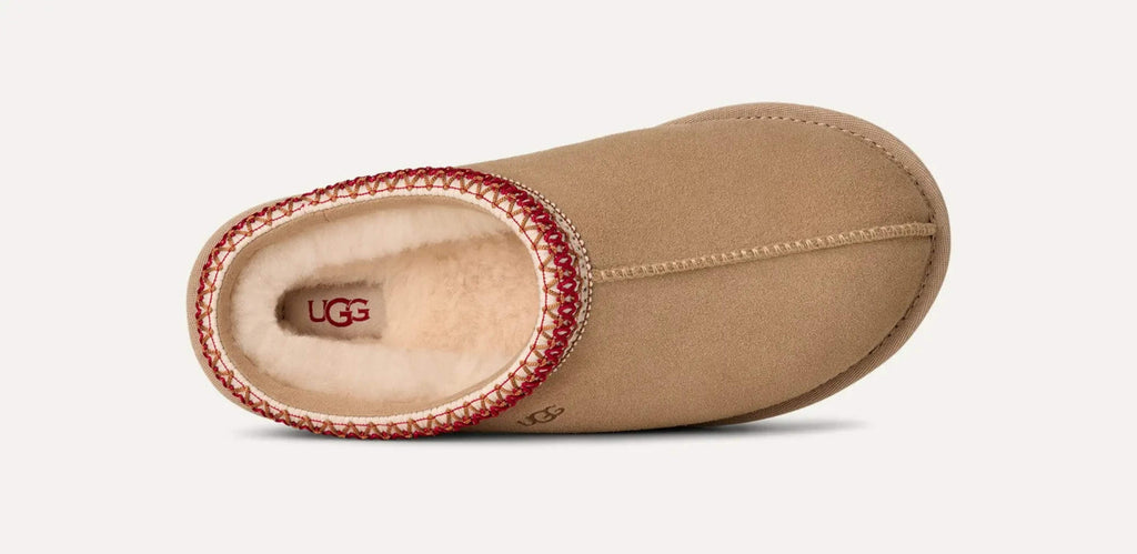 UGG Tasman II 1174470-SDDR Slippers Women's Sand Dark Cherry Suede Slip-On GUG19