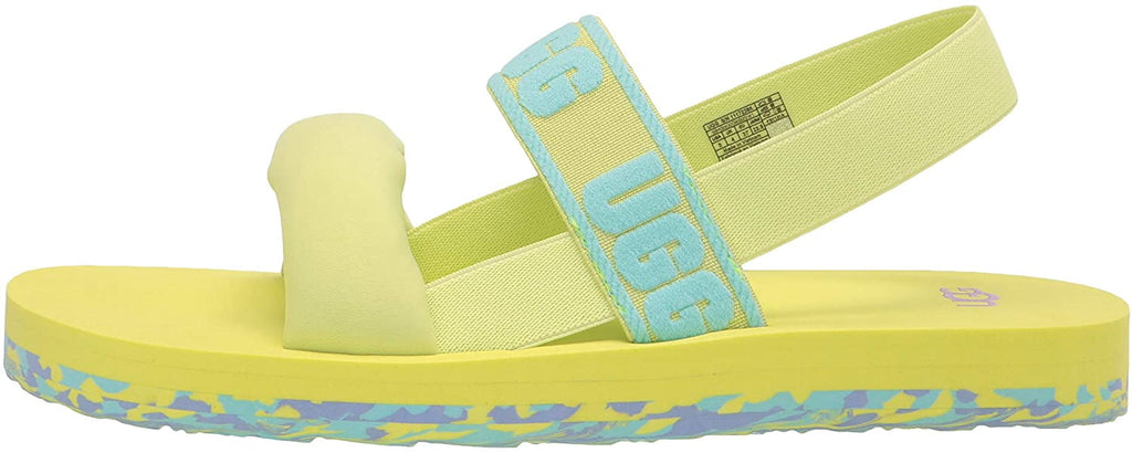 UGG Unisex-Child K Zuma Sling Flat Sandal Big Kid 8-12 Years 5 Big Kid Pollen Paint Swirl