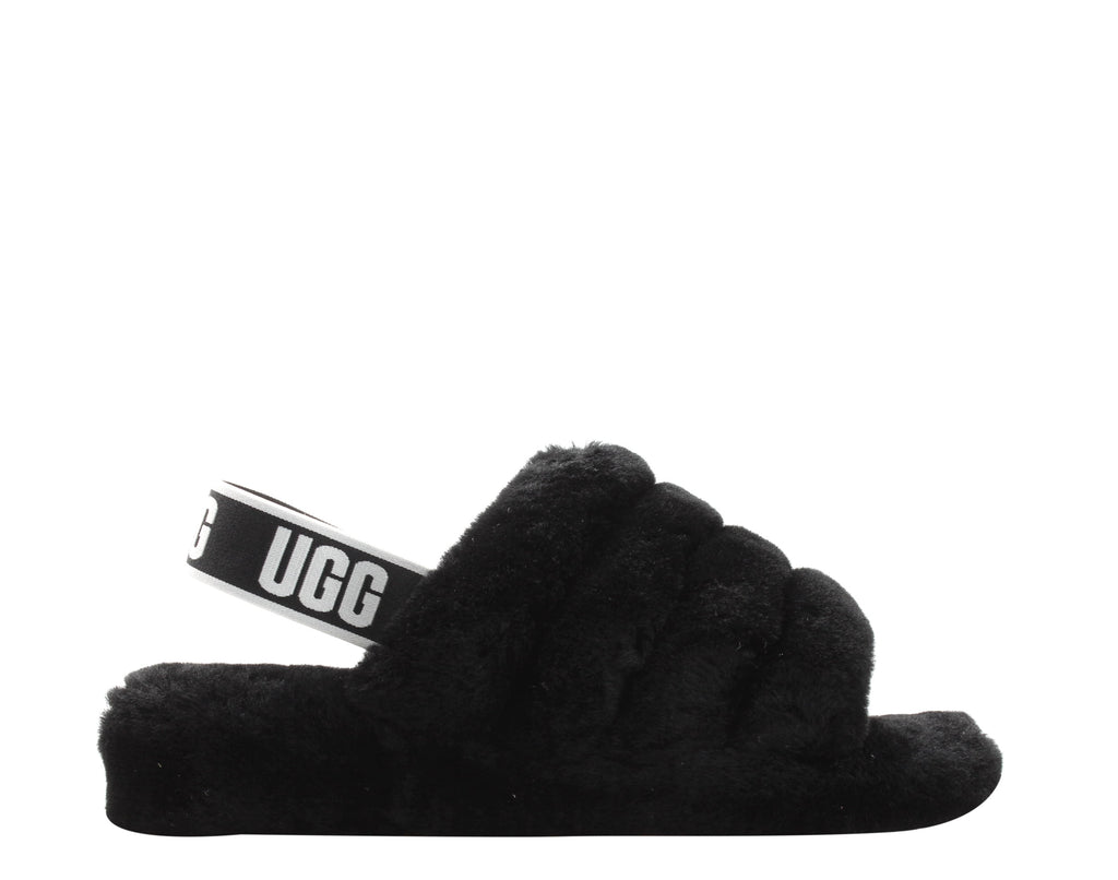 UGG Women's Fluff Yeah Slide in Charcoal, 11 US