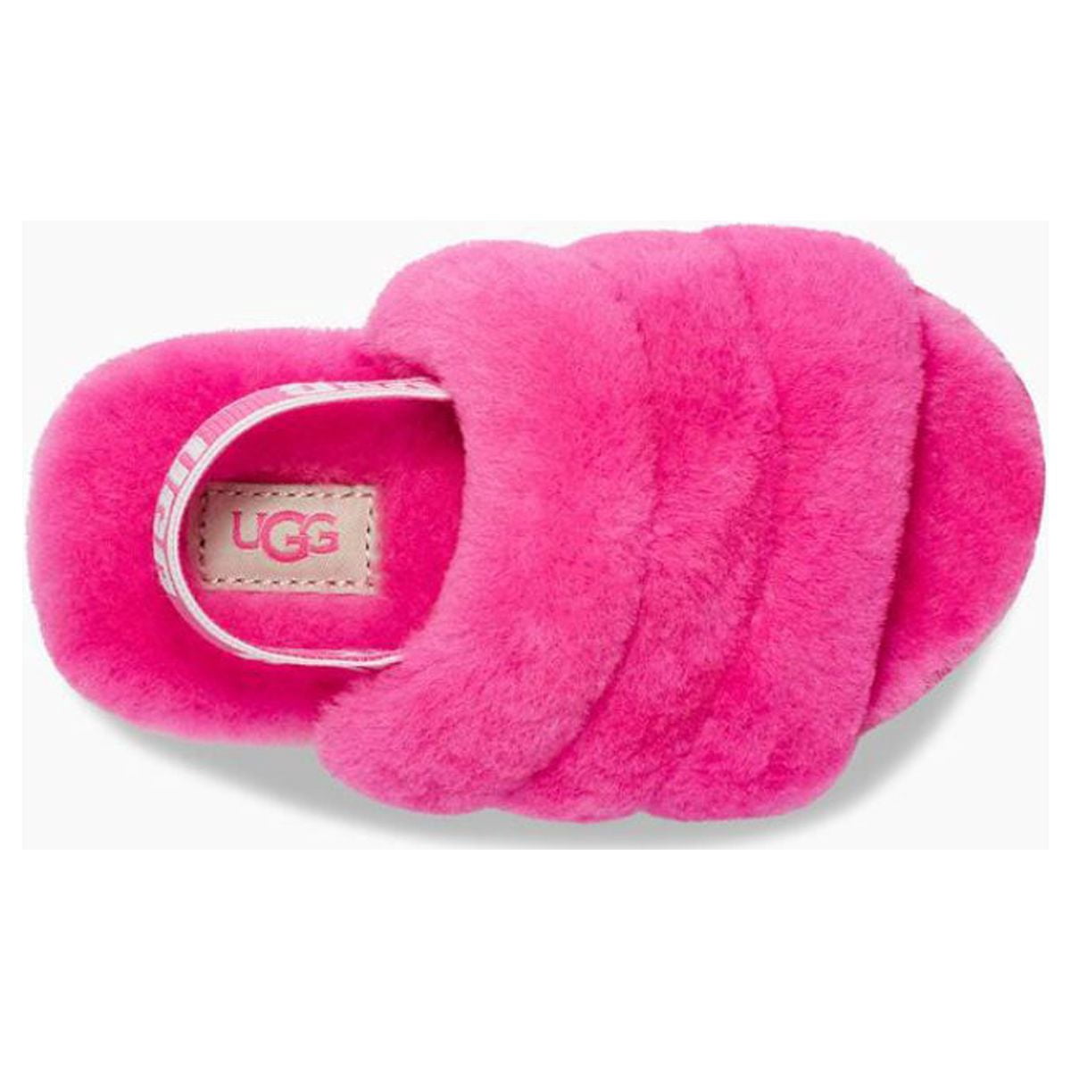 UGG Toddler Girls Pink Sheepskin Fluff Yeah Slides
