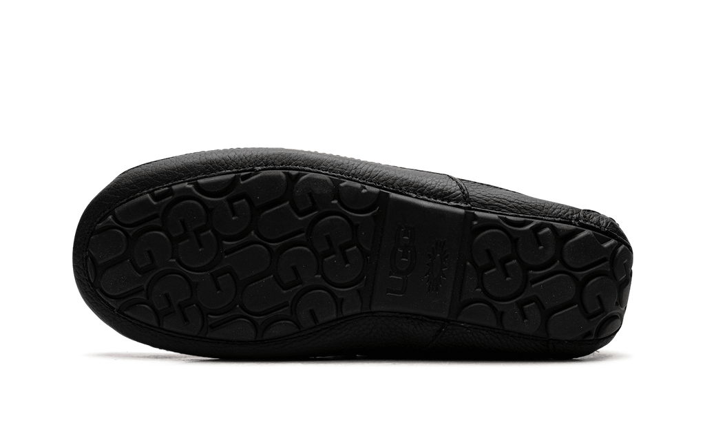 UGG MENS Ascot Leather Slipper "Black" 5379B BLK from Stadium Goods