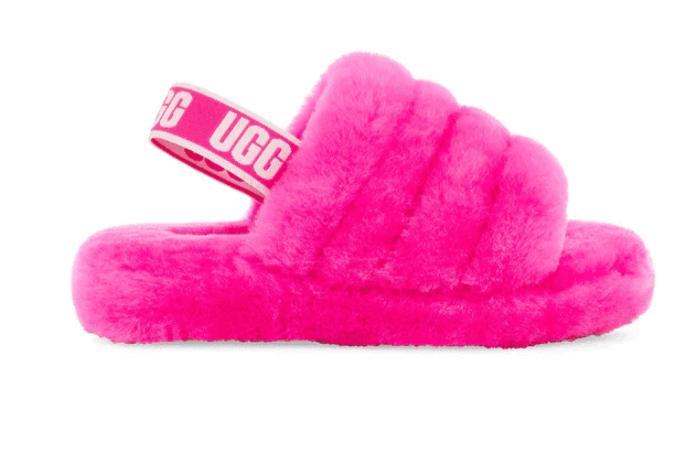UGG Unisex-Child Fluff Yeah Slide Slipper Big Kid 8-12 Years 5 Big Kid Rock Rose
