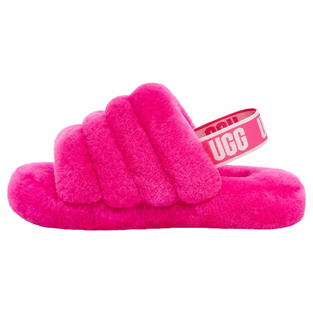 UGG Unisex-Child Fluff Yeah Slide Slipper Big Kid 8-12 Years 5 Big Kid Rock Rose